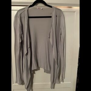 JOHNNY WAS Light Gray Women's Asymmetrical Cardigan -Size XS